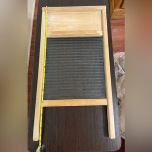 Antique 1930’s “Lifetime”  Wood/Glass Laundry washboard